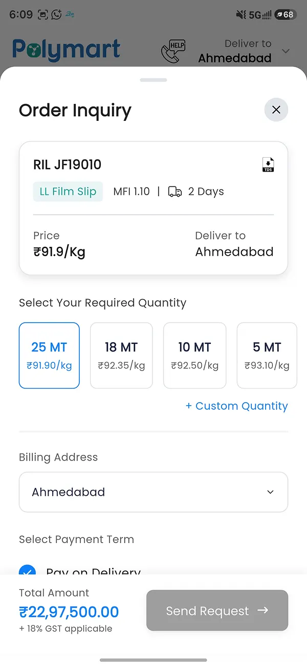 Buyer Order Inquiry
